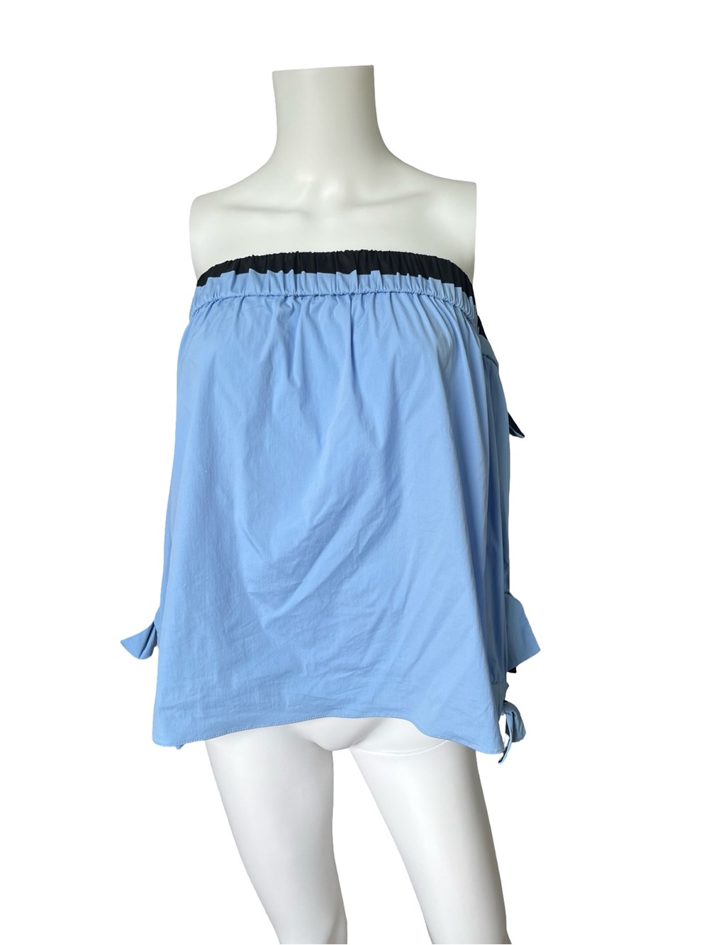 Milly Blythe Off the Shoulder Bow Detail Top Whimsical Colorful Womens Size P